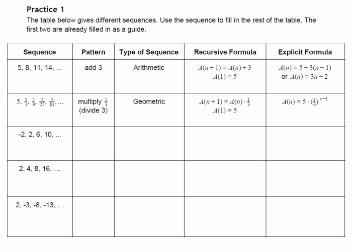 Change in arithmetic and geometric sequences