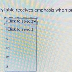 Indicate which syllable receives emphasis when pronounced.