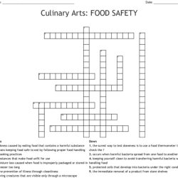 Safety and sanitation crossword puzzle answers